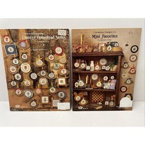 Canterbury Mini Favorites 1 & Country Homestead Series 1 Cross Stitch Booklets